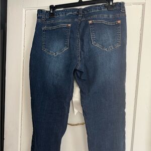 Almost Famous Dark Blue Ankle Crop Jeans